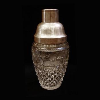 Shaker - geschliffenes Glas, Silber - 1932 Shaker - geschliffenes Glas, Silber - 1932